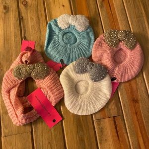 BETSEY JOHNSON NWT hats and scarf set